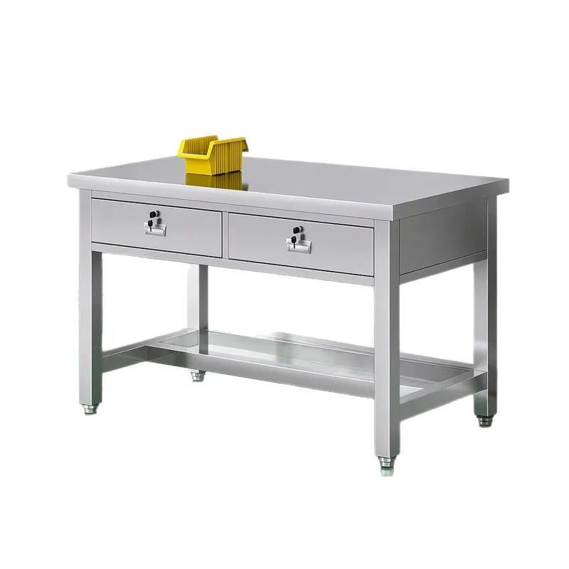 Commercial Kitchen Worktops - طاولة عمل مسطحة من الفولاذ المقاوم