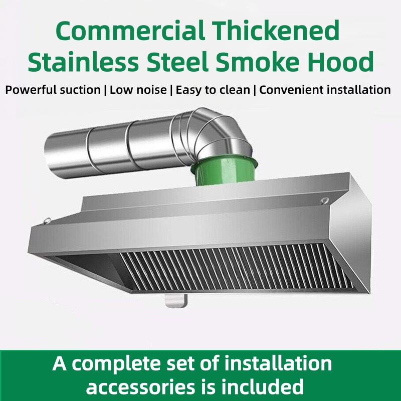 Commercial Kitchen Hoods - شفاط مطبخ تجاري من الفولاذ المقاوم