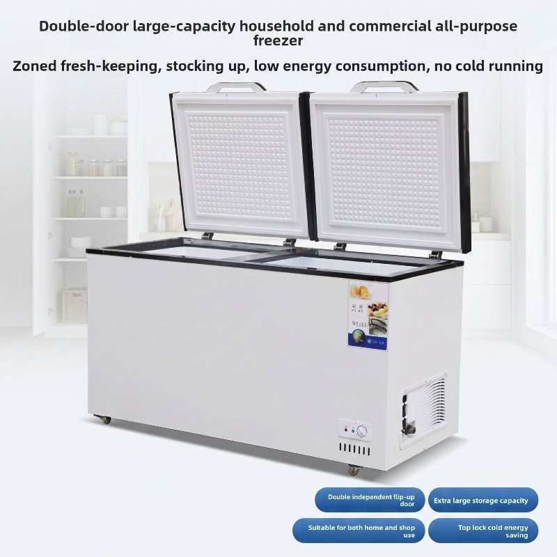 فريزر تجاري أفقي كبير السعة بأ - مراجعة Commercial Chest Freezer وسعره